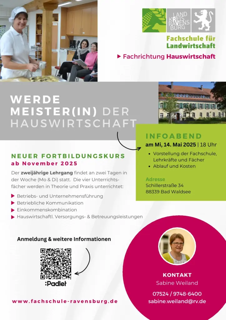Werde Meisterin der Hauswirtschaft